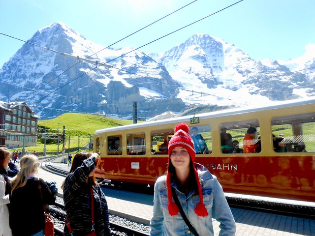 Kleine Scheidegg Station and the Jungfraubahn