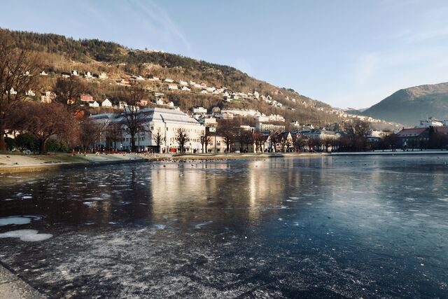 Lille Lungegårdsvannet: a lake in the centre of Bergen