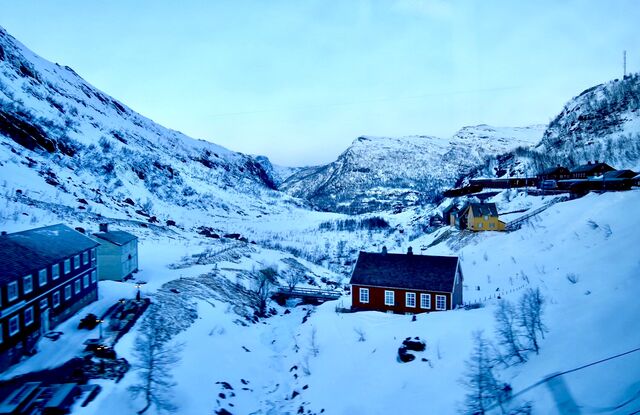 Departing Myrdal: view from the Bergen Railway