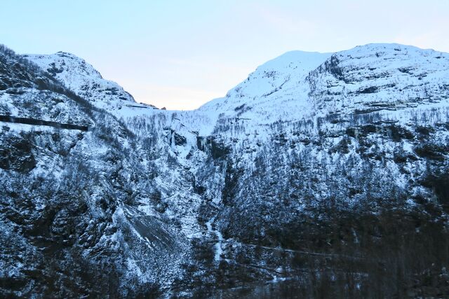 Myrdalsberget and the 21 hairpin turns