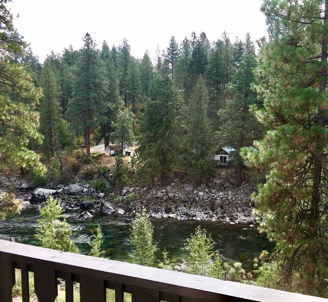 View of the Wenatchee River from my hotel room balcony