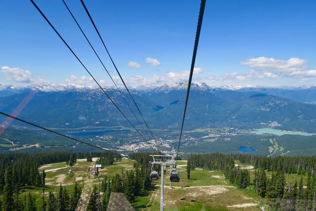 View from gondola up Blackcomb Mountain