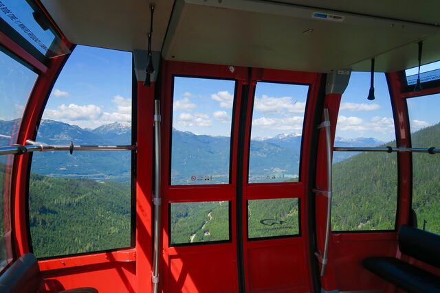 View from gondola up Blackcomb Mountain