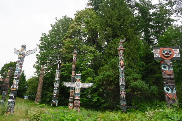 Totem poles at Stanley Park