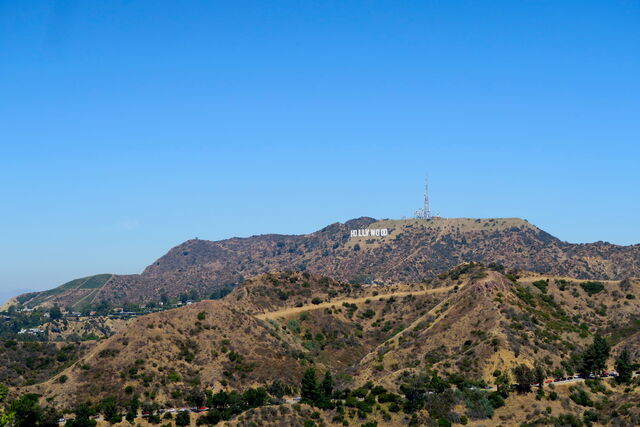 View of the Hollywood sign from the Griffith Observatory