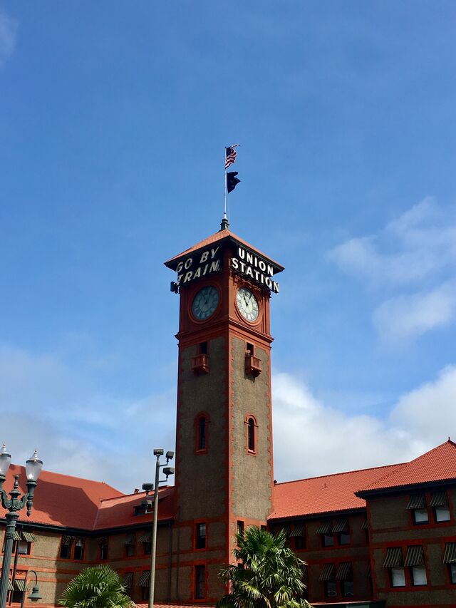 ‘Go By Train’ Portland’s Union Station wisely proclaims