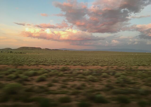 Sunset on day 2, not far from Albuquerque