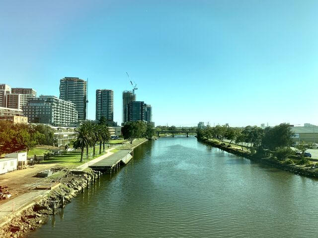 Crossing the Maribyrnong River