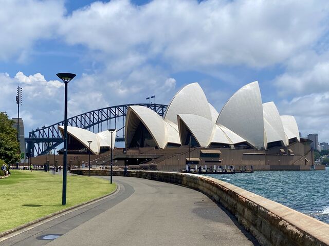 The Opera House with the Harbour Bridge in the background