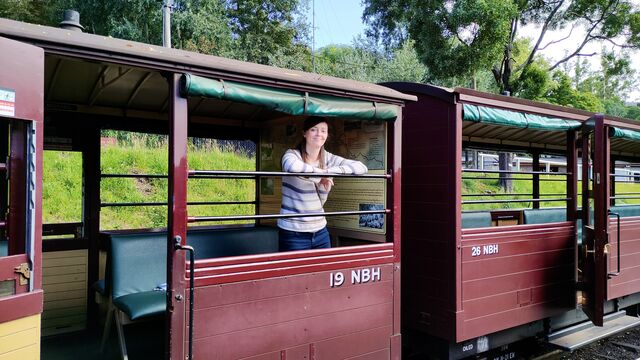 On board Puffing Billy