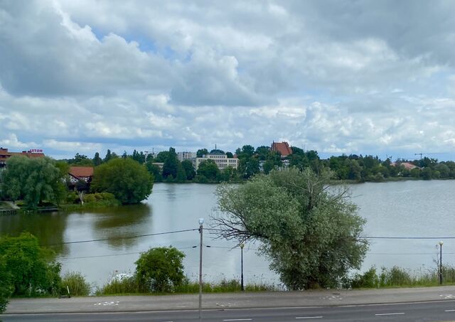 Passing Mały Jeziorak and the town of Iława