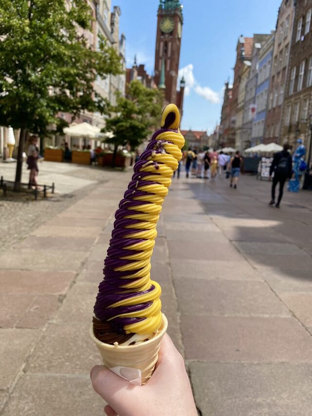 Spiraled ice cream