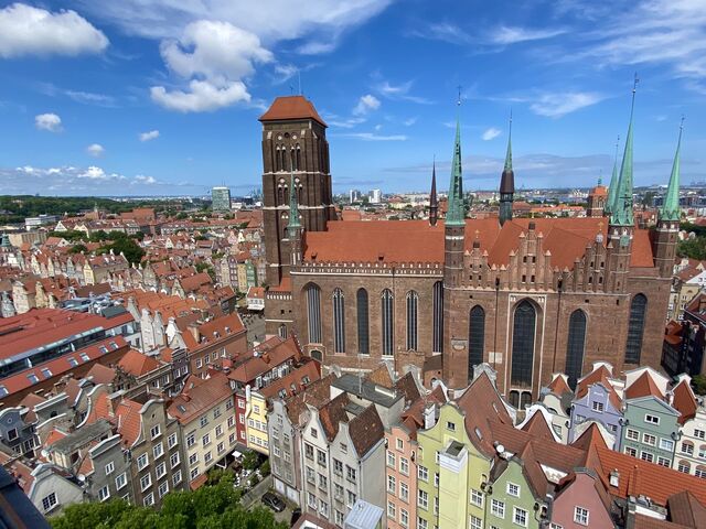 View of St. Mary’s Church from the Main Town Hall