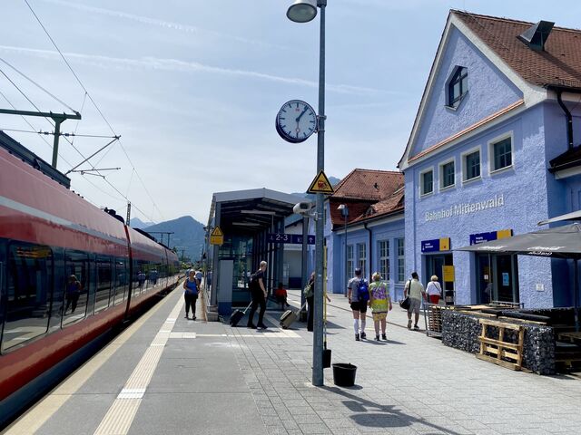 Arriving into Mittenwald