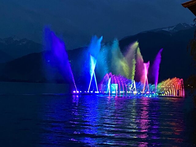 Light show on Lake Zell