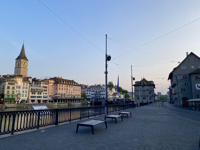 Walking along the Limmat River