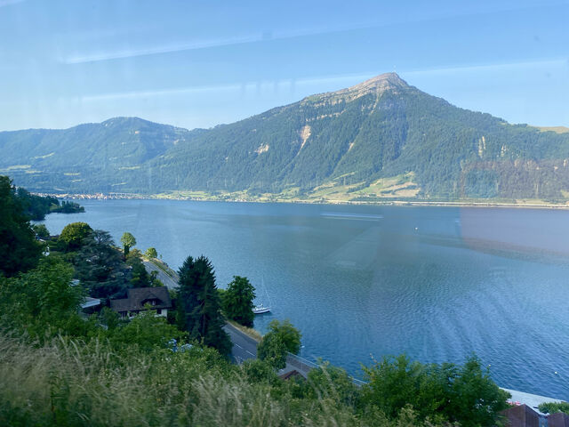 View of Lake Zug from the train