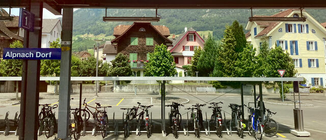 Passing through the village of Alpnach Dorf