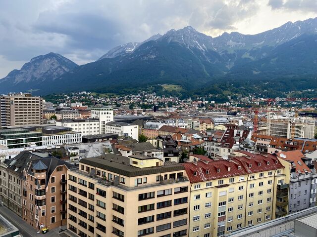 View of Innsbruck from the hotel bar