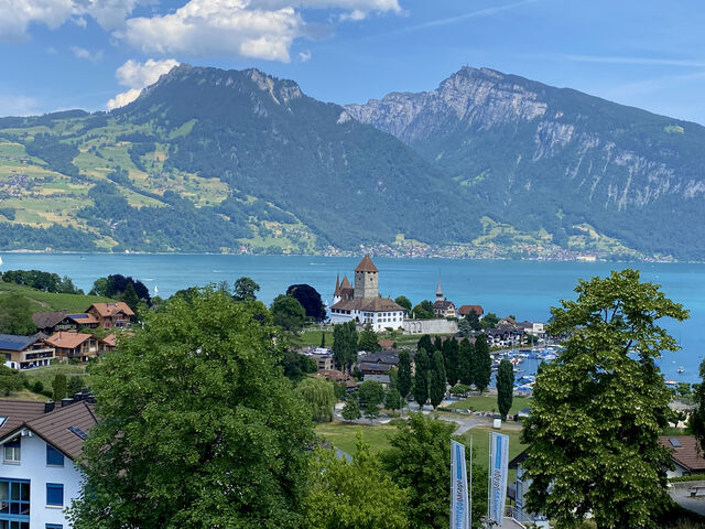 Spiez Castle, built in AD 933, located on the shores of Lake Thun