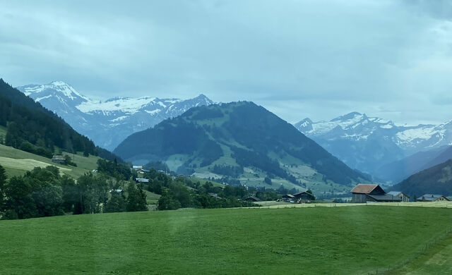 Snow-capped mountains near Gstaad