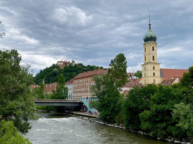 Franciscan Church and River Mur