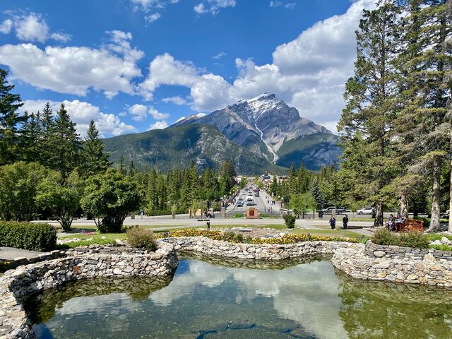 View of Banff and Cascade Mountain