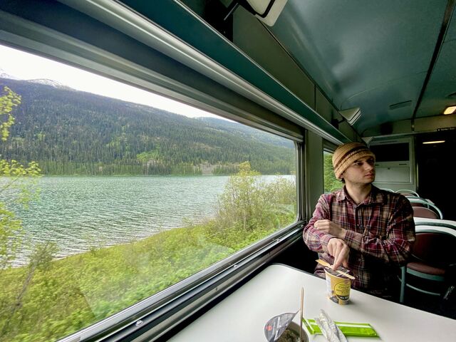 Lunch alongside Moose Lake