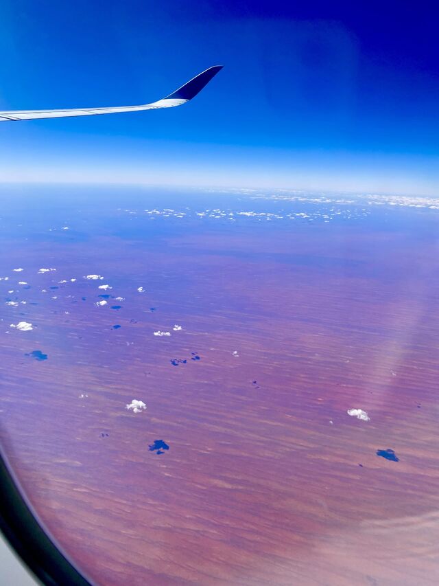Flying over Central Australia