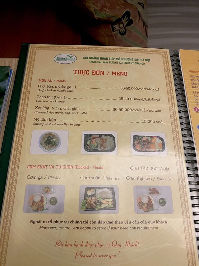 Food options on board