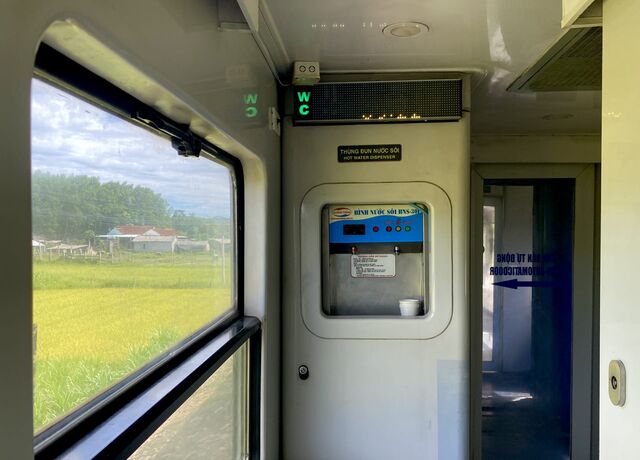 Hot water dispenser on board