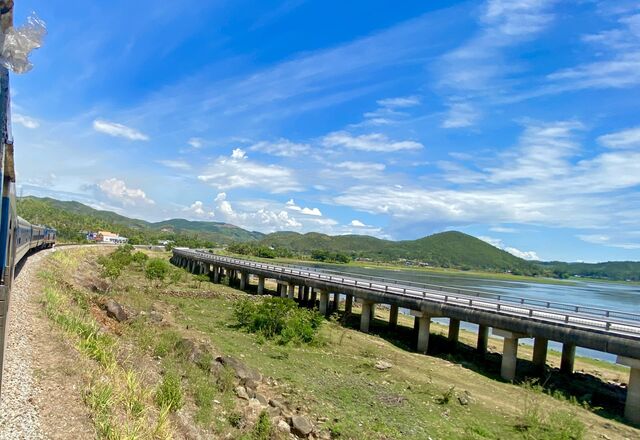 Passing the An Khê Lagoon