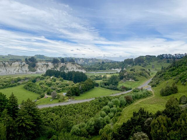 View from the Makohine Railway Viaduct which crosses the Makohine Stream Valley
