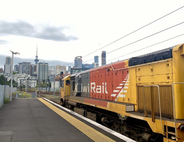 The Northern Explorer at Auckland's Strand Railway Station