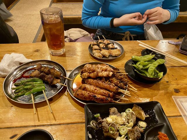 Yakitori (chicken skewers) restaurant in Omoide Yokocho