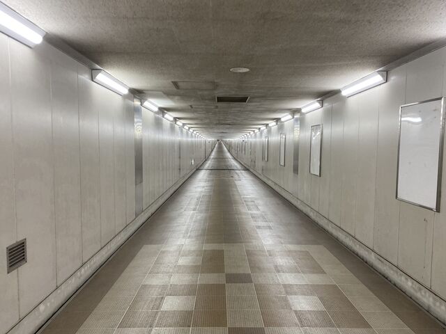Tunnel leading to Higashi-Narita Station