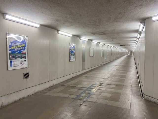 Tunnel leading to Higashi-Narita Station