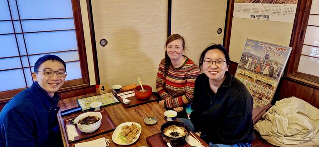 Soba for lunch with my friends Jif and Swishy