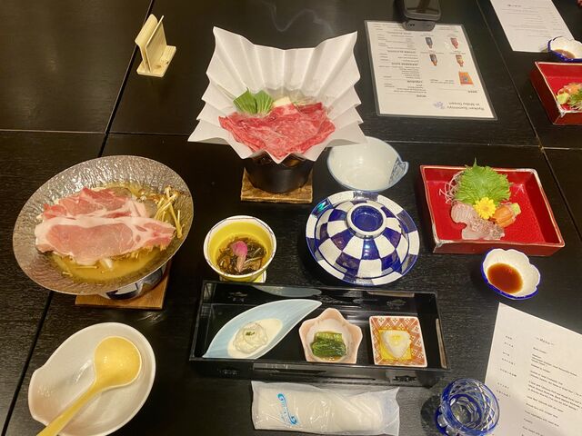 Dinner at Suminoyu Ryokan