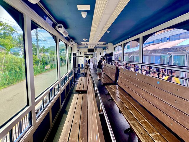 On board the Haeundae Beach Train