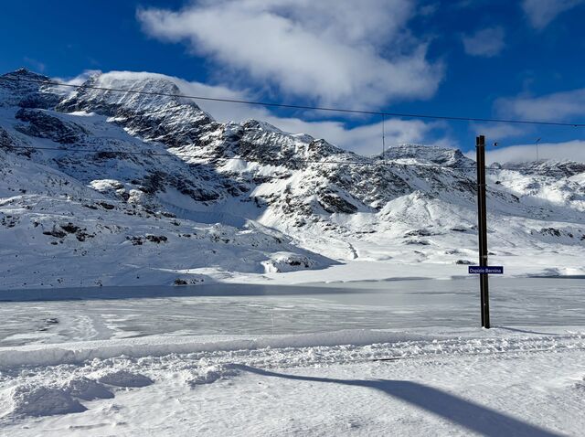 Lake Bianco and Ospizio Bernina Station