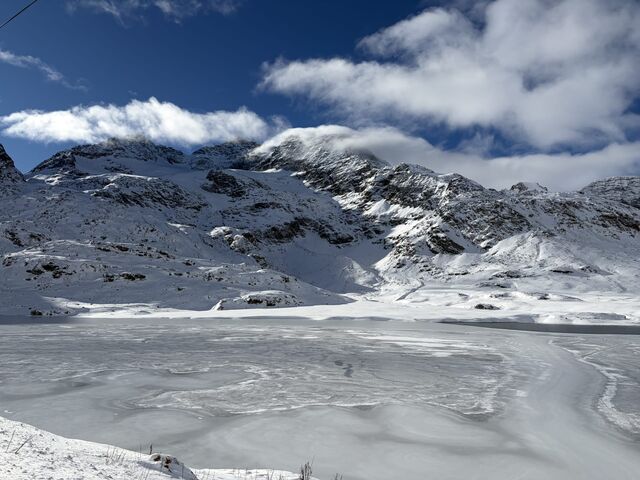 Lake Bianco and Ospizio Bernina Station