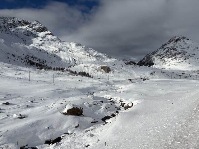 Approaching Bernina Lagalb Station