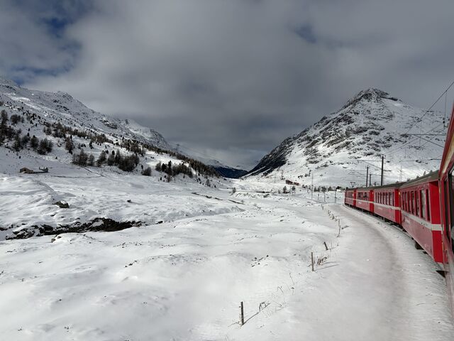 Approaching Bernina Lagalb Station