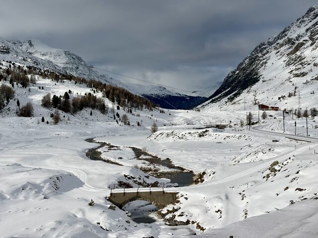 Approaching Bernina Lagalb Station