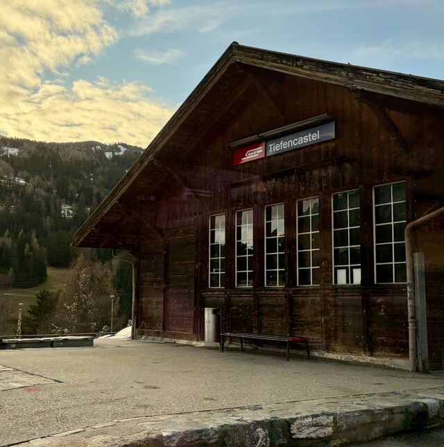 Tiefencastel Station, opened 1903