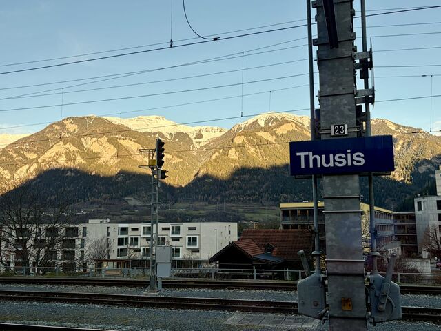 Thusis Station, opened 1896